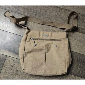 Baggallini Beige Tan Crossbody Shoulder Snap It Zip Bag